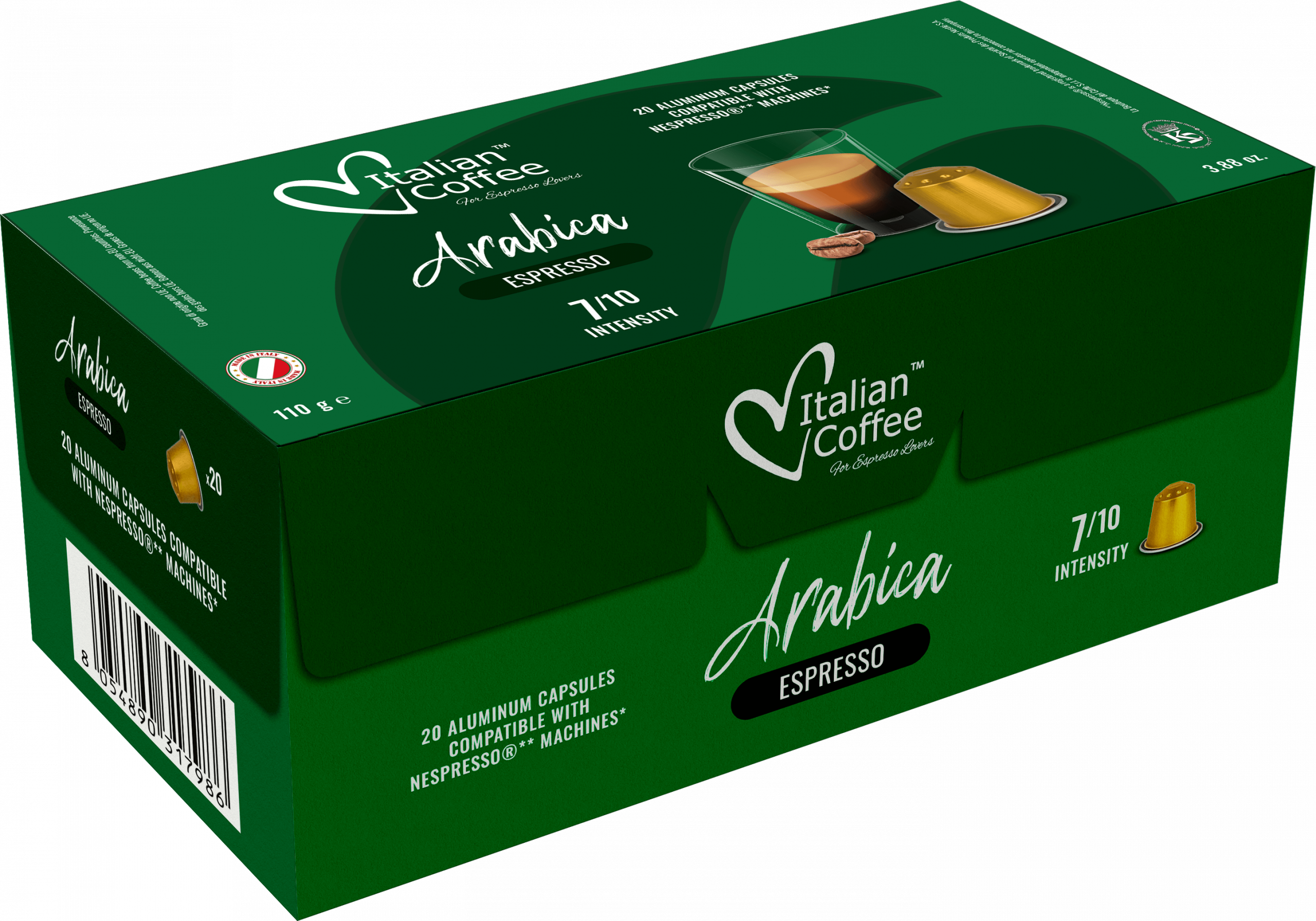 Arabica 100 Aluminum Capsules