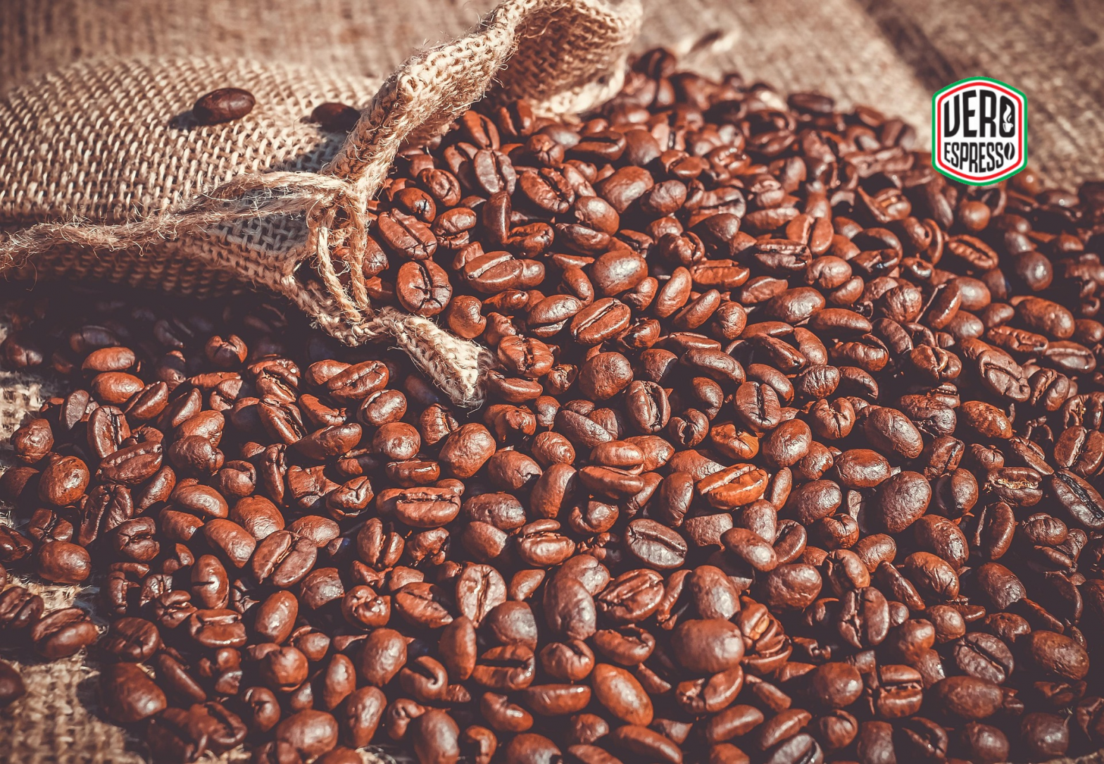 coffee beans with logo