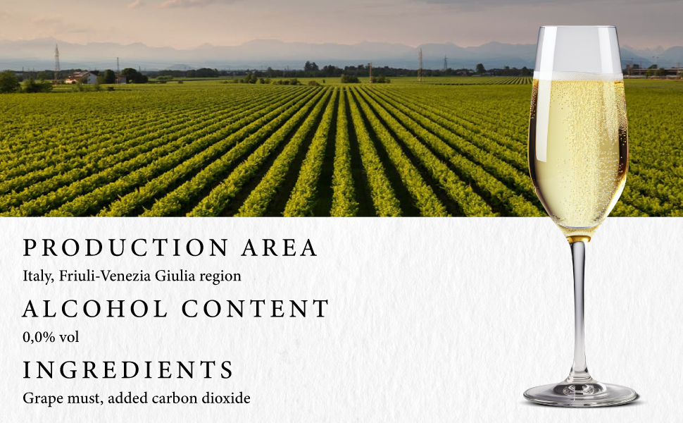 Bollicine White – Bottle of dealcoholized wine