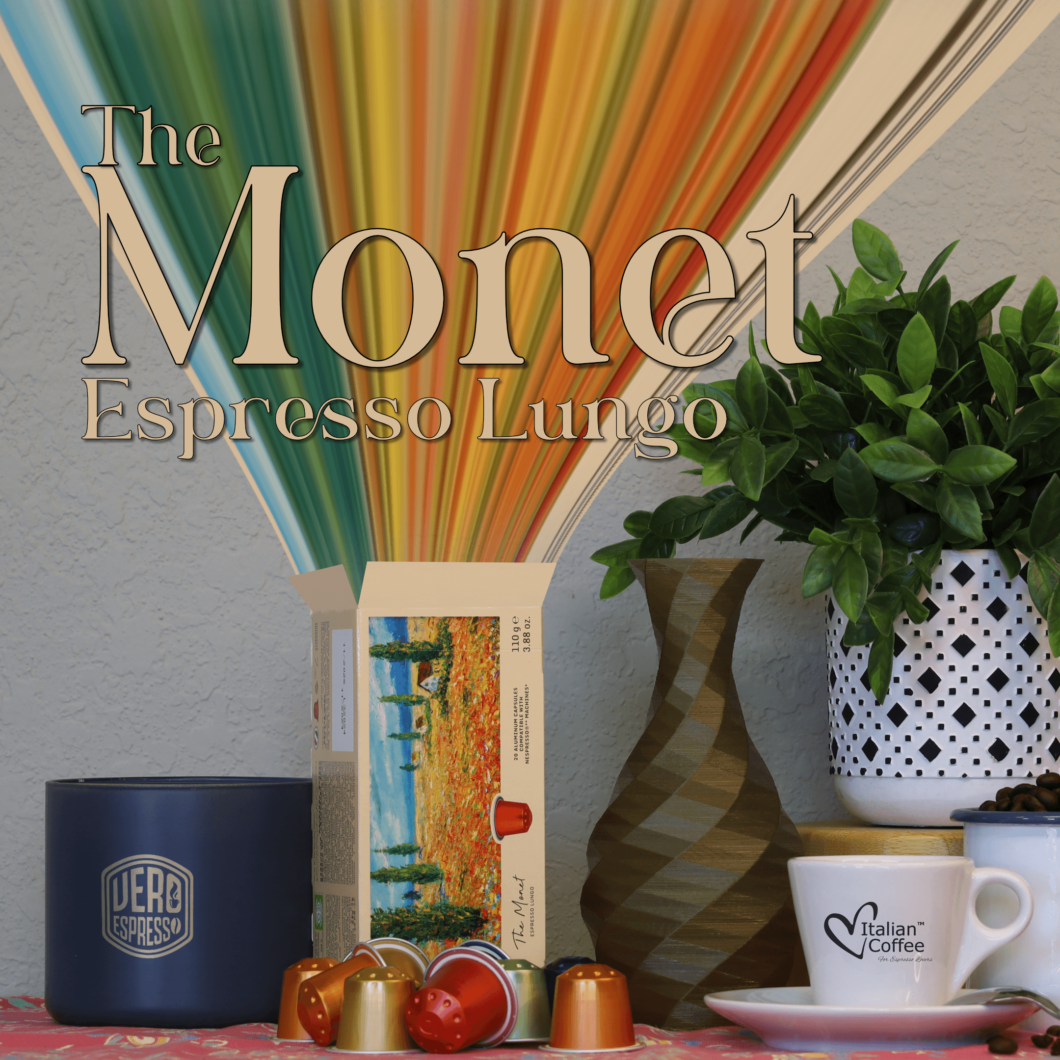 The Monet Organic 100 Aluminum capsules