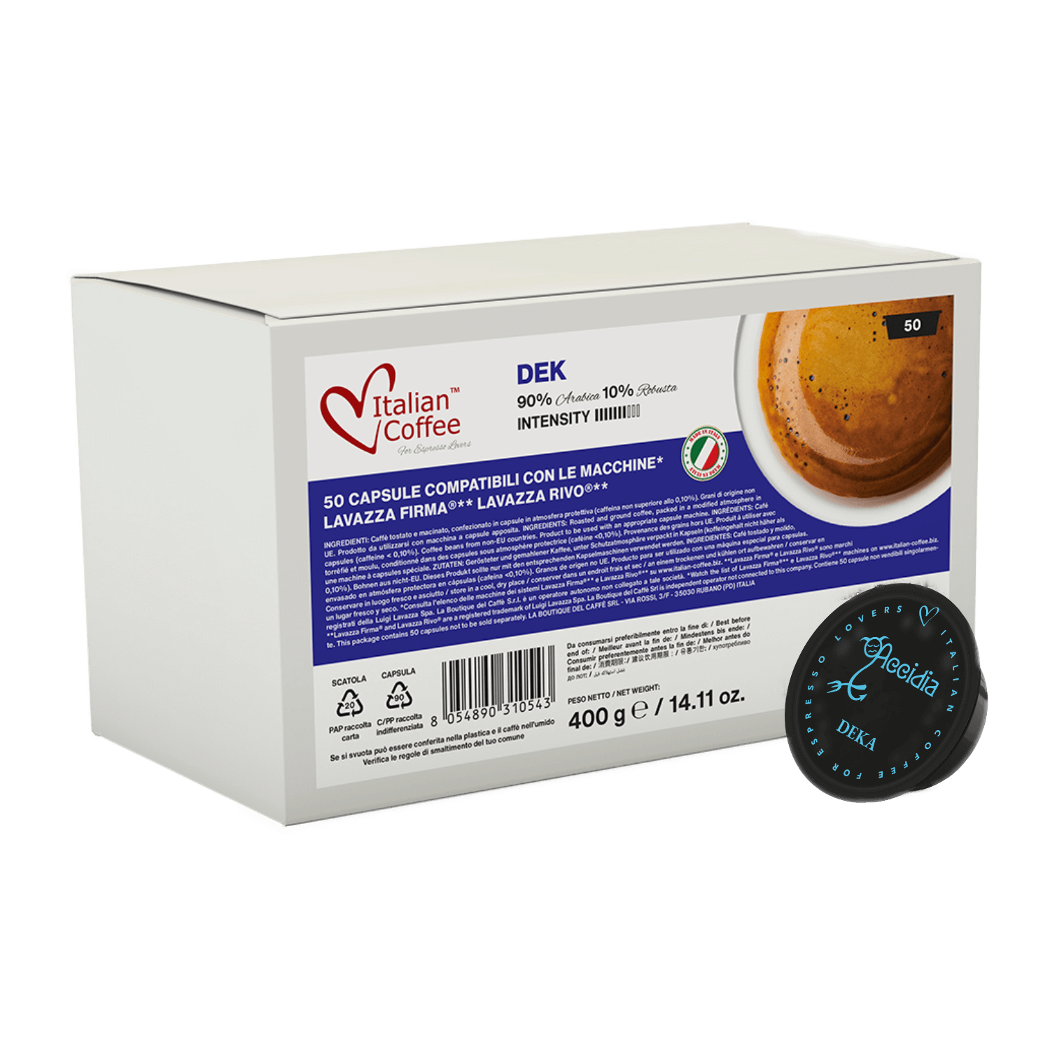 Decaffeinated (Accidia) 50 Rivo capsules Decaffeinated (Accidia) 50 Rivo capsules