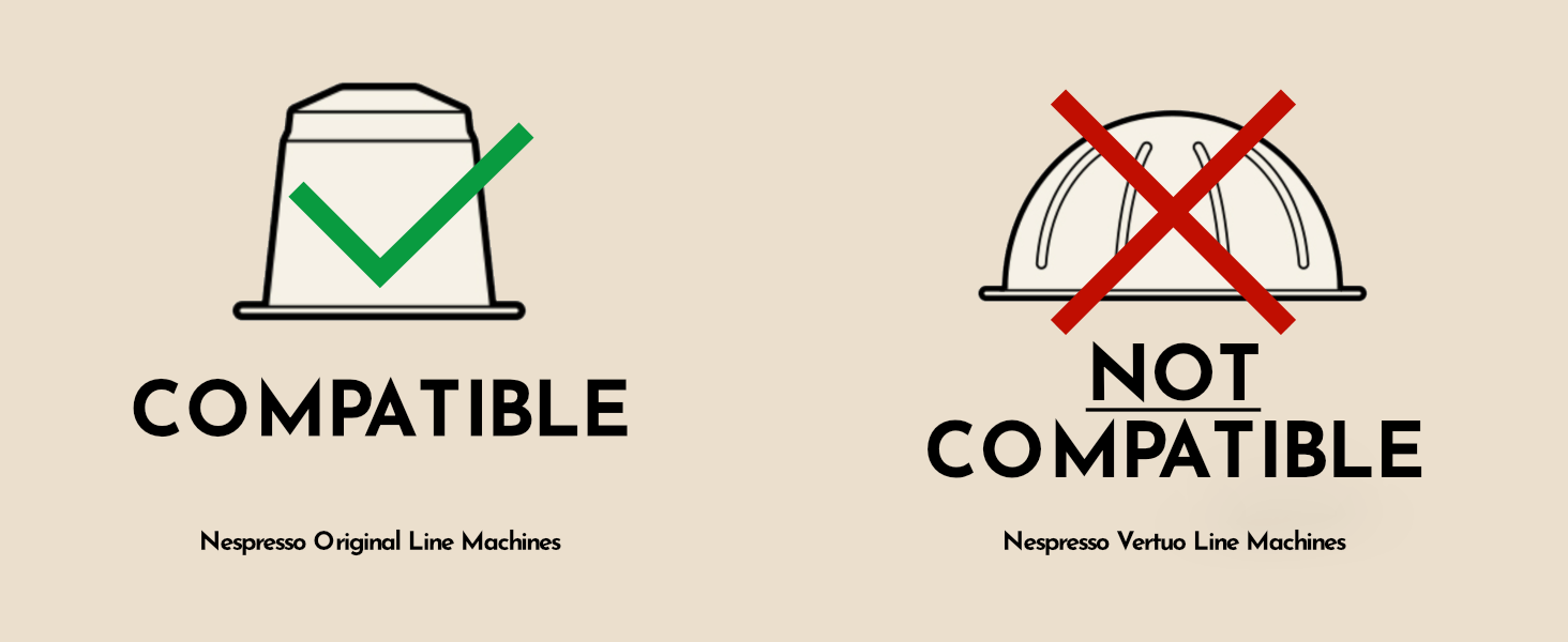 Compatible only with Nespresso original machines